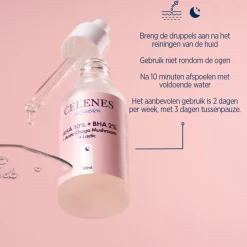 Celenes Aha 8% + Bha 2% + Lactic + Arctic Chaga-paddenstoel Serum 30 ml