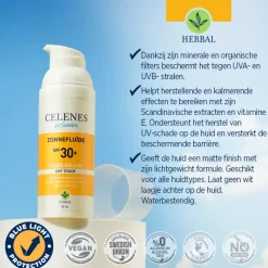Celenes Herbal Dry Touch Zonnefluïde SPF 30 Alle Huidtypes 50 ml