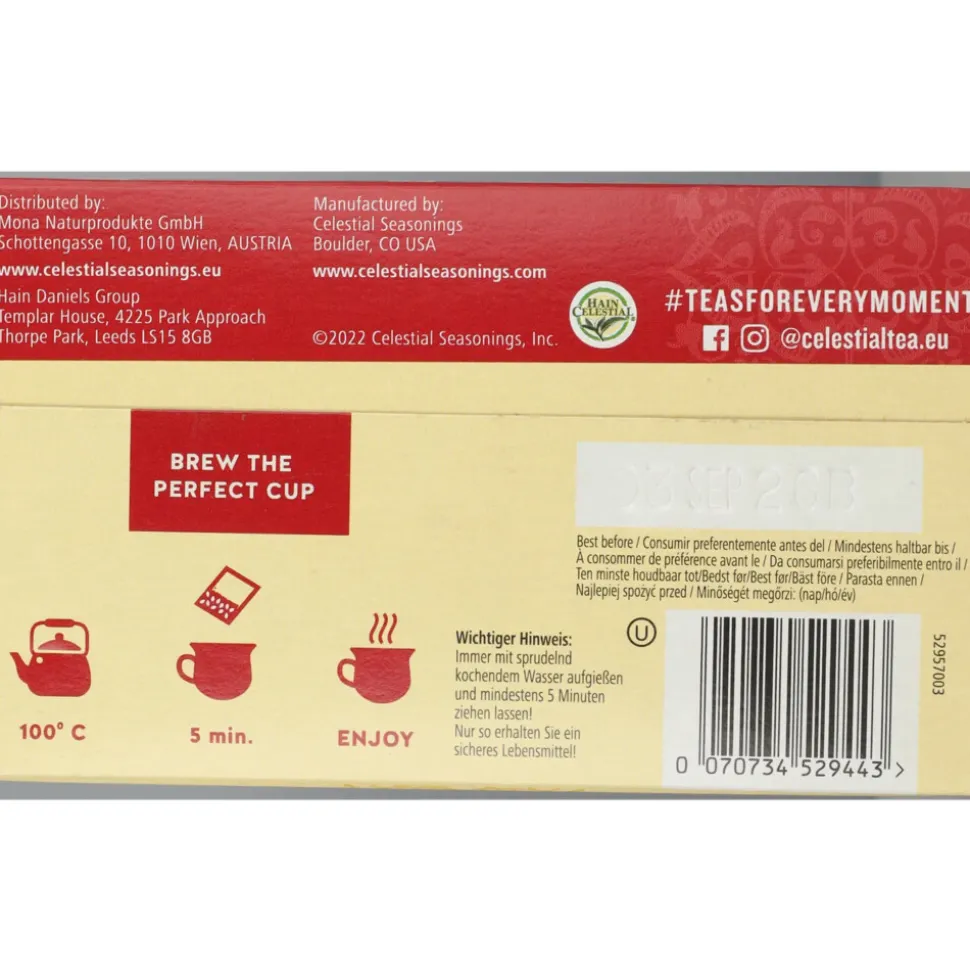 Celestial Seasonings Rooibos Madagaskar Vanille 20 stuks