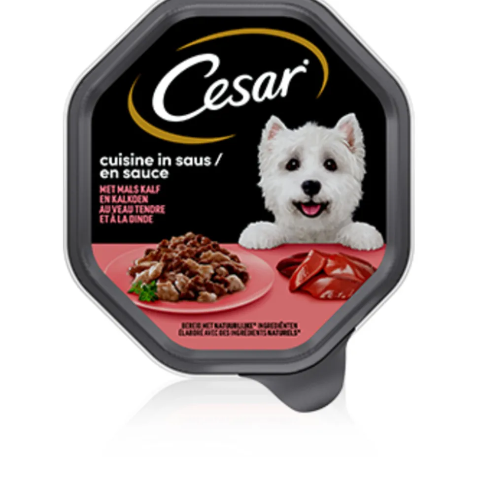 Cesar Cuisine in Saus Kuipje Kalf en Kalkoen 150 gr