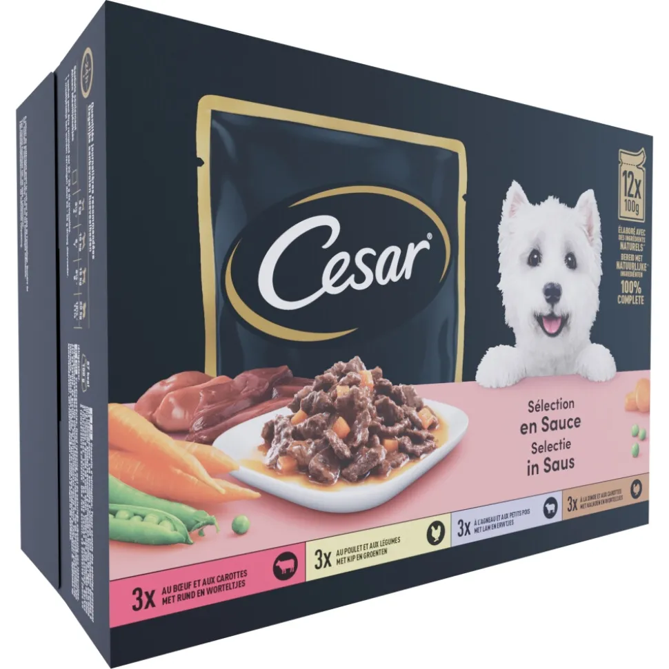 Cesar Maaltijdzakjes 12-pack in Saus 12 x 100 gr