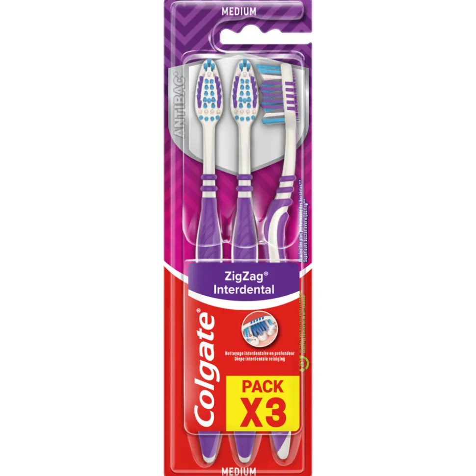 Colgate Tandenborstel ZigZag Medium 3 stuks