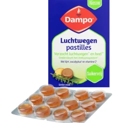 Dampo Luchtwegen Pastilles Suikervrij 24 zuigtabletten