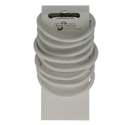 Damselle Haarelastiek Wit 8 stuks