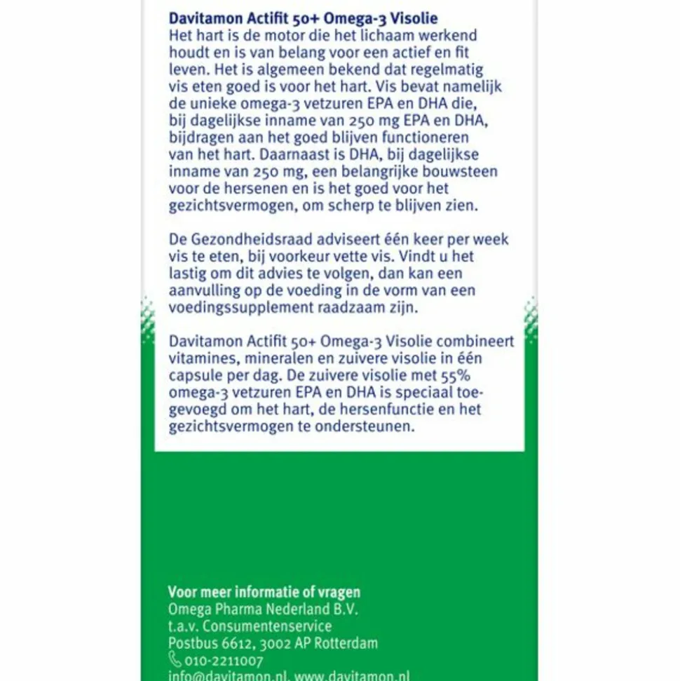 Davitamon Actifit 50+ Omega-3 Visolie 90 capsules