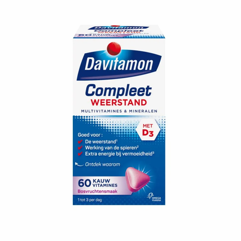 Davitamon Compleet Weerstand Bosvruchten 60 kauwtabletten