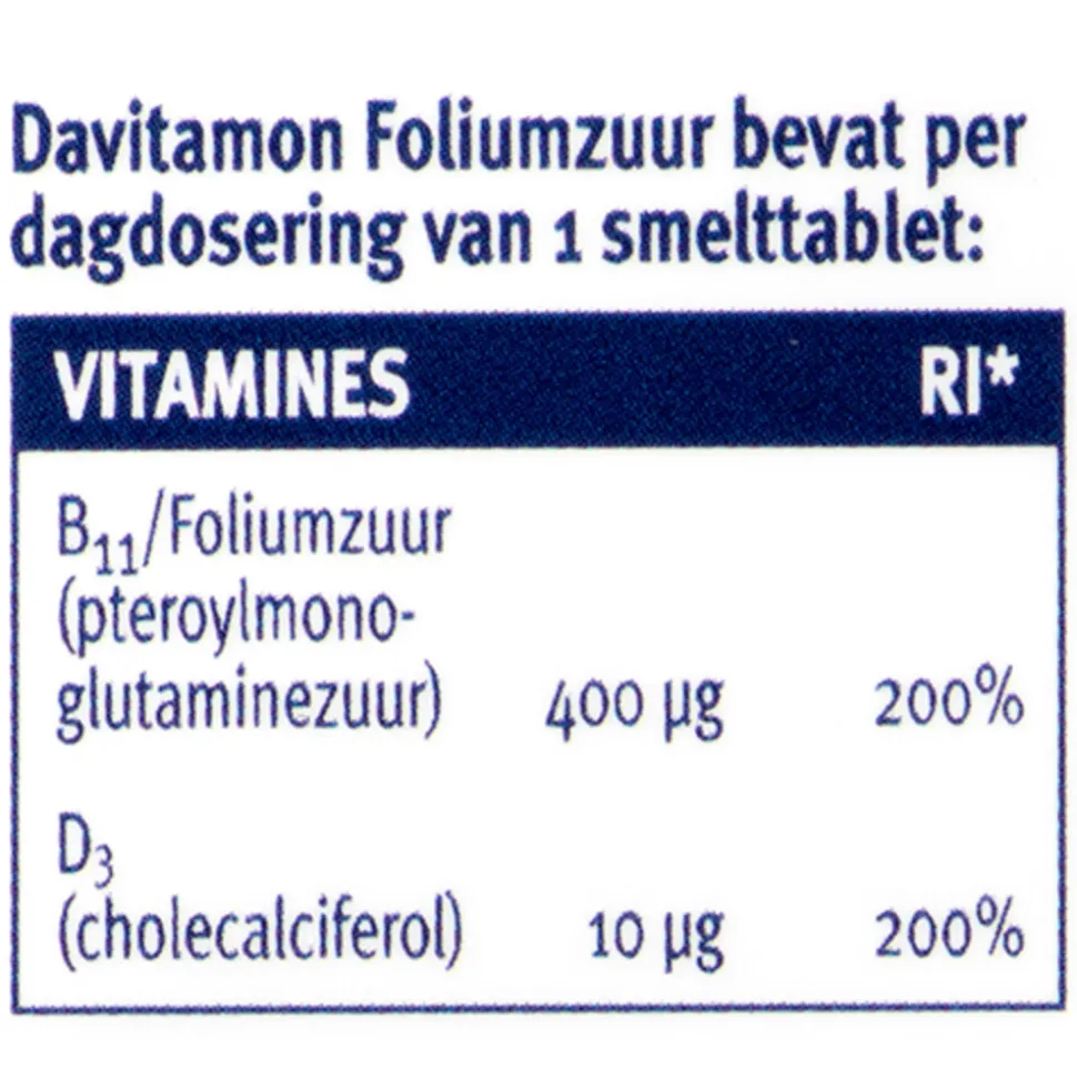 Davitamon Foliumzuur 84 smelttabletten