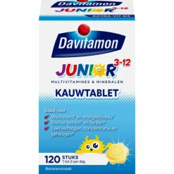 Davitamon Junior 3+ Kauwvitamines Banaan 120 kauwtabletten