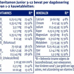 Davitamon Junior 3+ Multivruchten 120 kauwtabletten