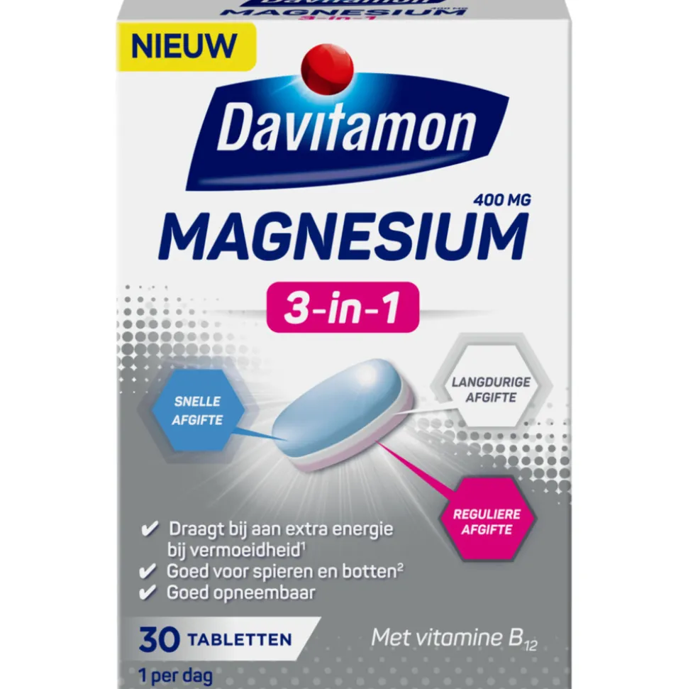 Davitamon Magnesium 3 in 1 30 tabletten