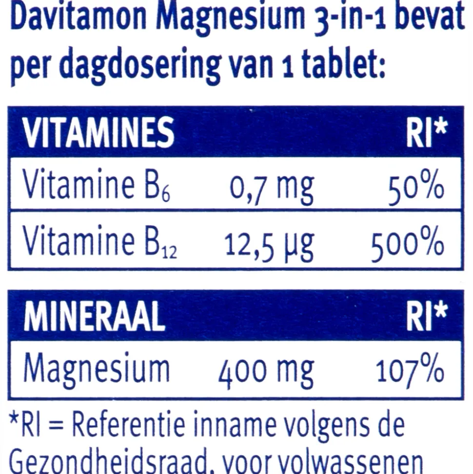 Davitamon Magnesium 3 in 1 30 tabletten