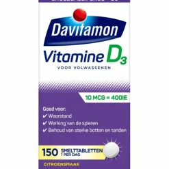 Davitamon Vitamine D 10 MCG Volwassenen 150 smelttabletten
