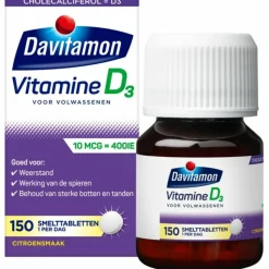 Davitamon Vitamine D 10 MCG Volwassenen 150 smelttabletten