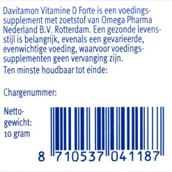 Davitamon Vitamine D3 20MCG Hoog Gedoseerd 75 smelttabletten