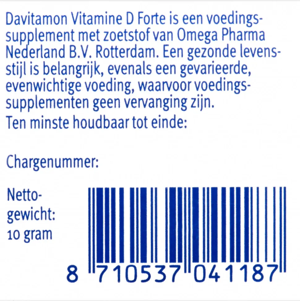 Davitamon Vitamine D3 20MCG Hoog Gedoseerd 75 smelttabletten
