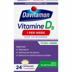 Davitamon Vitamine D Vegan 1 Per Week 24 capsules