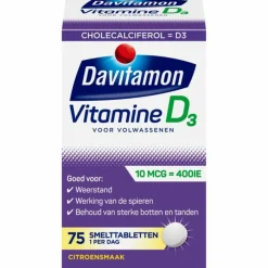 Davitamon Vitamine D Volwassenen 75 smelttabletten