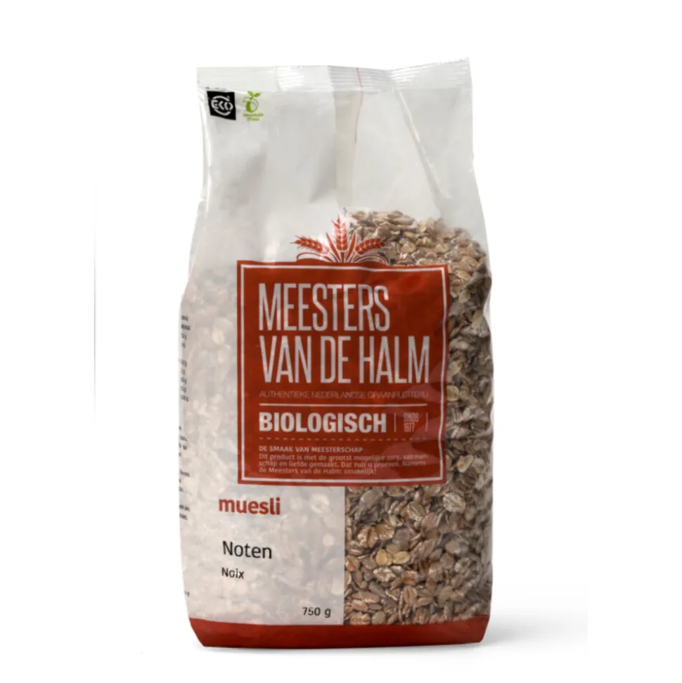 De halm Muesli Noten Eko 750 gr