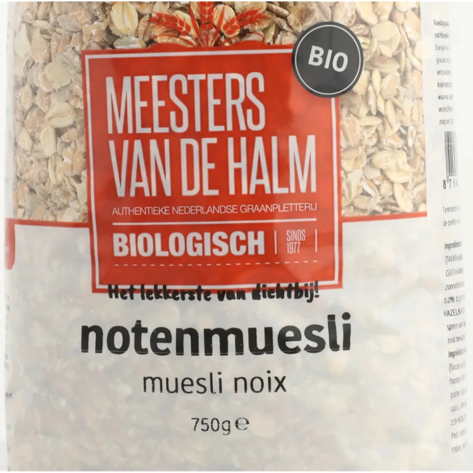 De halm Muesli Noten Eko 750 gr