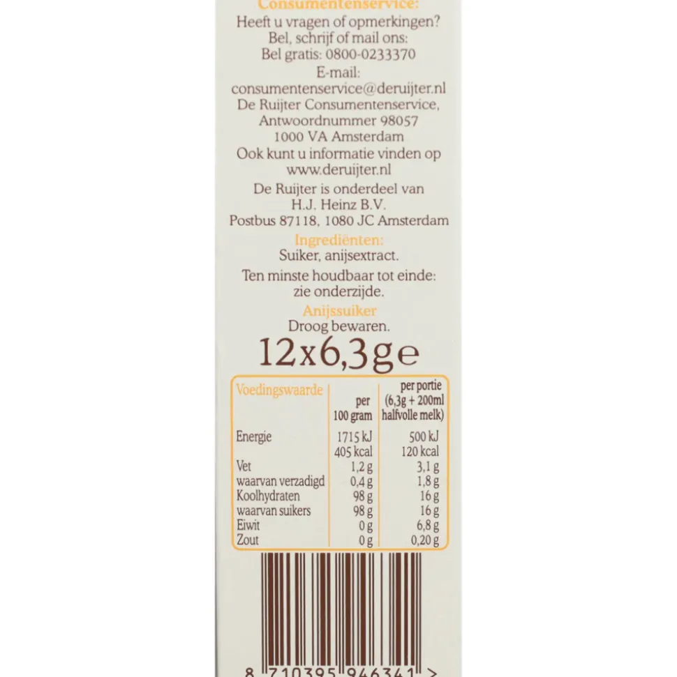 De ruyter Anijsstaafjes 12 stuks