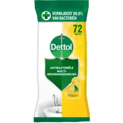 Dettol Antibacteriële Reinigingsdoekjes Sprankelende Citroen 72 stuks