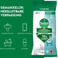 Dettol Antibacteriële Reinigingsdoekjes Oceaanfris 72 stuks