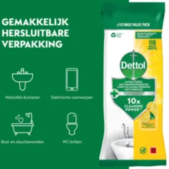 Dettol Reinigingsdoekjes Power & Fresh Citrus 110 stuks