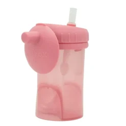 Difrax Anti-lek Rietjesbeker Raspberry