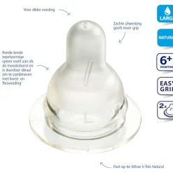 Difrax Flessenspeen Natural Large 2 stuks