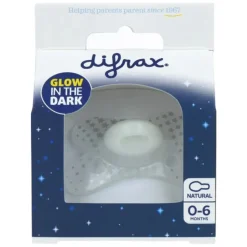 Difrax Fopspeen Natural 0+ mnd Glow In The Dark
