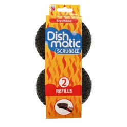 Dishmatic Staalspons Navulling Afwasborstel 2 stuks