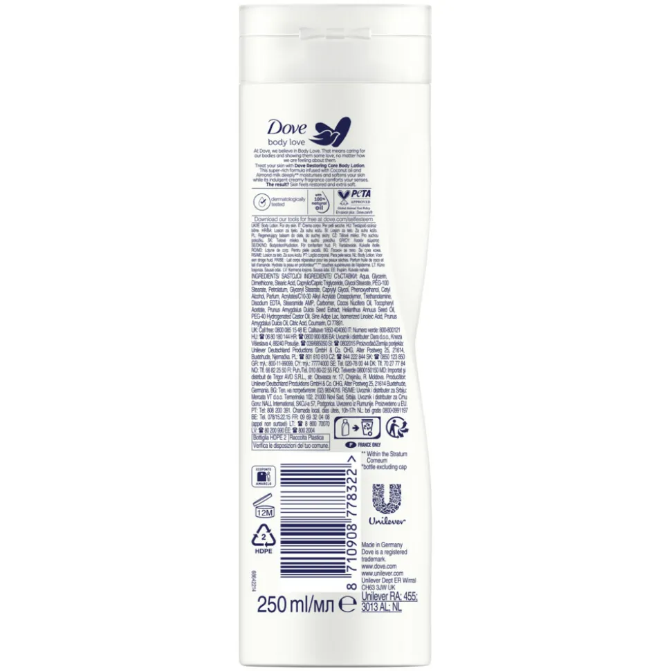 Dove Bodylotion Restoring Care 250 ml