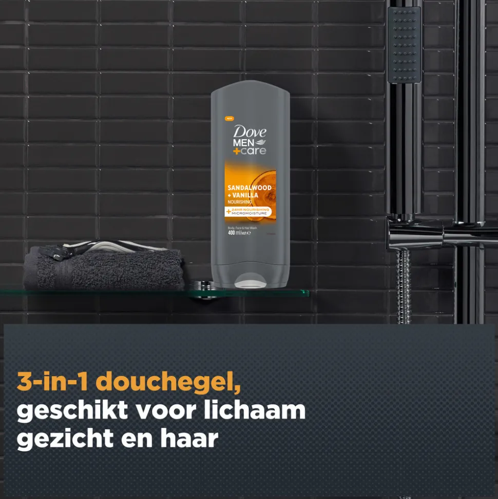 Dove Douchegel Men+ Care Sandalwood & Vanilla 400 ml