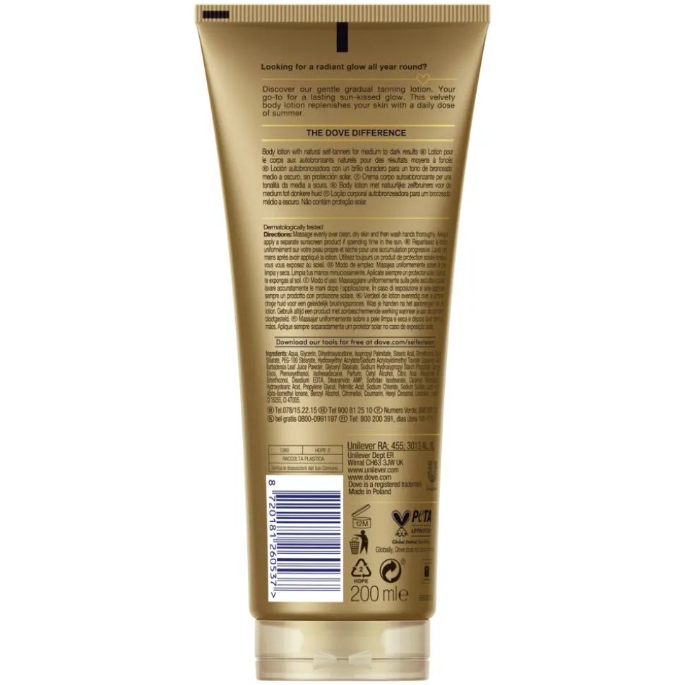Dove Zelfbruinende Bodylotion Summer Revived Medium-Dark 200 ml