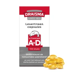 Draisma Levertraan Vitamine A&D 100 capsules