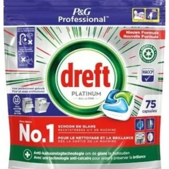 Dreft Platinum All In One Vaatwastabletten Regular 75 stuks