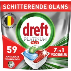 Dreft Vaatwastabletten Platinum Plus All In One 59 stuks