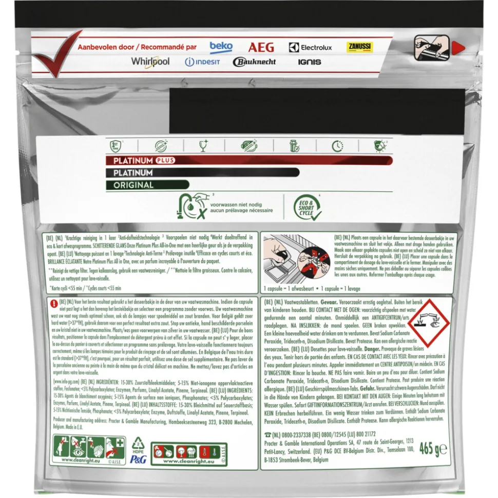 Dreft Vaatwastabletten Platinum Plus All In One 150 stuks