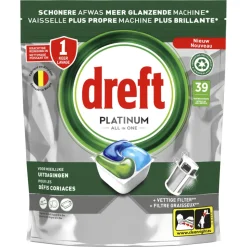 Dreft Vaatwastabletten Platinum All In One Original 39 stuks