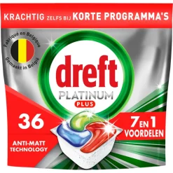 Dreft Vaatwastabletten Platinum Plus All In One 36 stuks