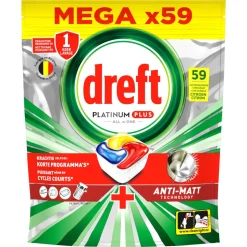Dreft Vaatwastabletten Platinum Plus All In One Citroen 59 stuks