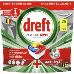 Dreft Vaatwastabletten Platinum Plus All In One Citroen 25 stuks