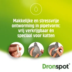 Dronspot Spot On Kat Ontwormingsdruppels Kat 5 - 8 kg 2 pipetten