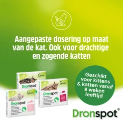 Dronspot Spot On Kat Ontwormingsdruppels Kat 5 - 8 kg 2 pipetten