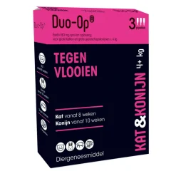 Duo-op Anti Vlooiendruppels Kat en Konijn vanaf 4 kg 3 pipetten