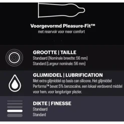 Durex - Nude Extra Lube Condooms 10 stuks, Pleasure Me Condooms 10 stuks & Performa Condooms 10 stuks - Pakket