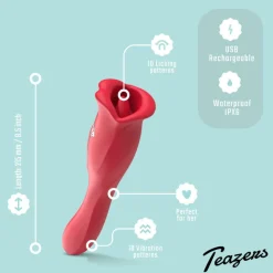 Easytoys Clitoris Vibrator met Likkende Tong The Rose
