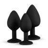 Easytoys Luxe Buttplug Set Zwart 3 stuks