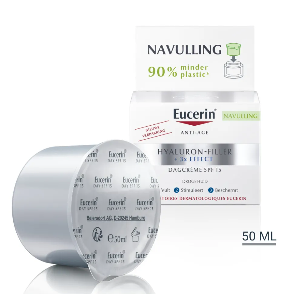 Eucerin Hyaluron-Filler + 3x Effect Dagcrème Droge Huid SPF 15 Navulling 50 ml