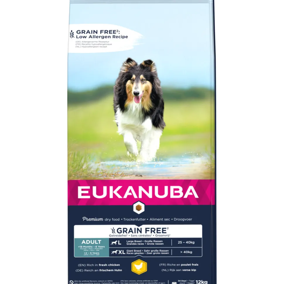 Eukanuba Adult Graanvrij Large Hondenvoer Kip 12 kg